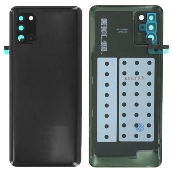 Back Panel With Lens for Samsung Galaxy A31 Black Mozomart Back Panel With Lens for Samsung Galaxy A31 Black Mozomart